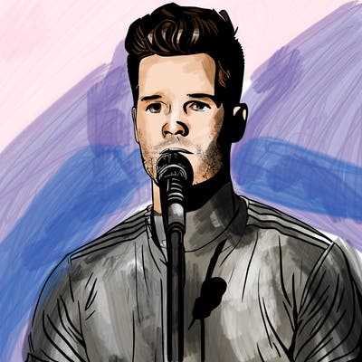 rasmus seebach holding microphone