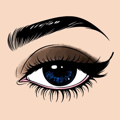 eye closed realistic