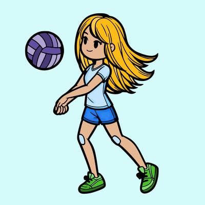 volleyball girl realistic