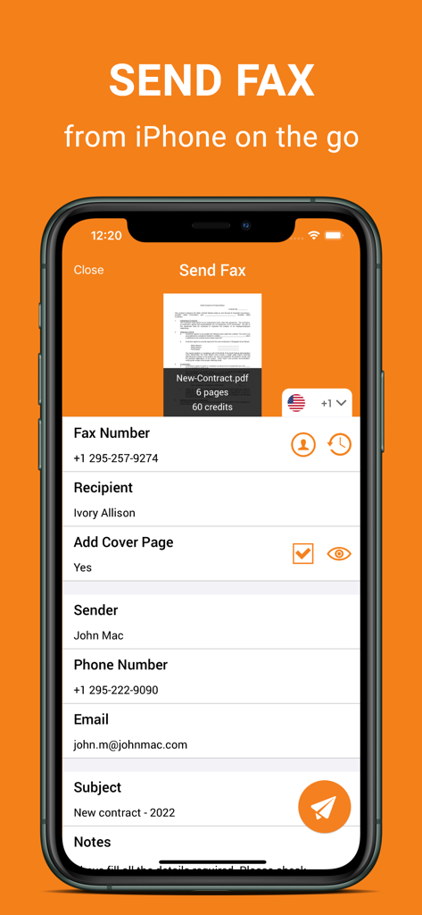 FAX App : send fax from iPhone - 