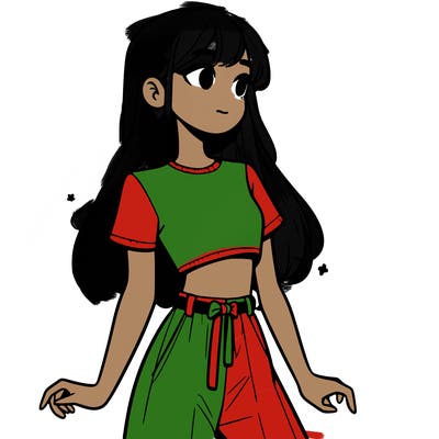girl in a cute crop top