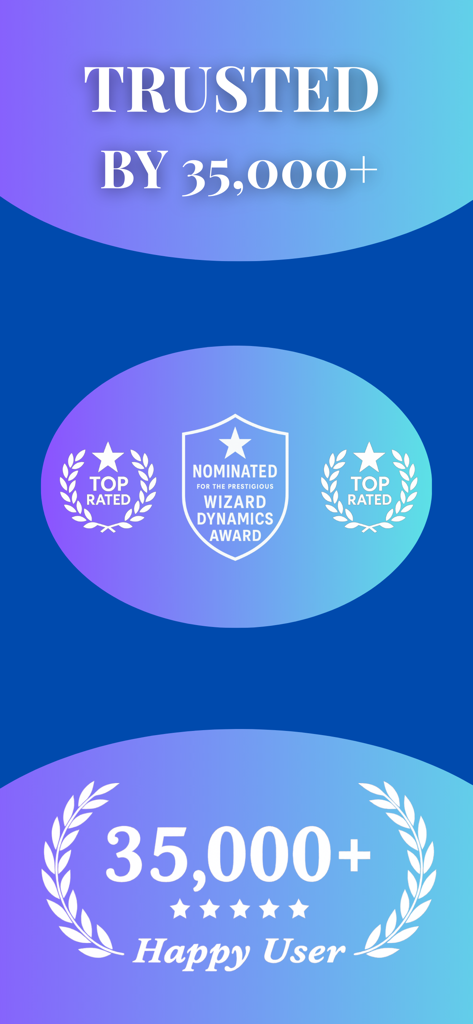 Identify Anything: AI Scan - Social proof for Identify Anything AI Scan showing over 35000 users and top rated awards