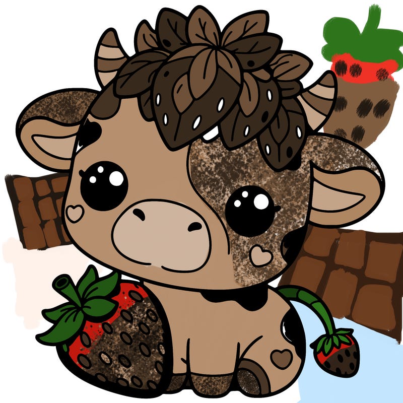 cute strawberry cow