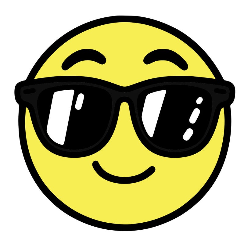 emoji with sunglasses