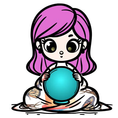 girl with a glowing orb