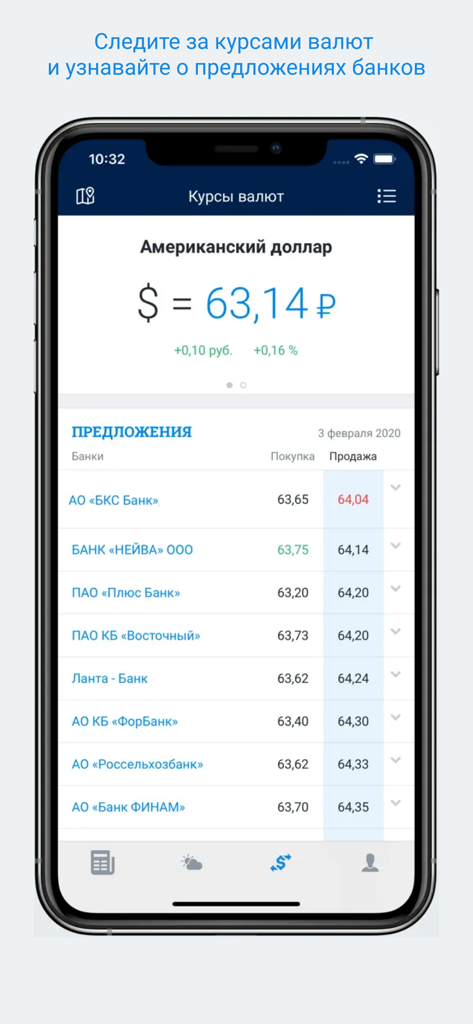 Mobile Bildschirm der Nachrichten-App 93.ru, der die USD-zu-Russischer-Rubel-Wechselkurse und Bankangebote zeigt