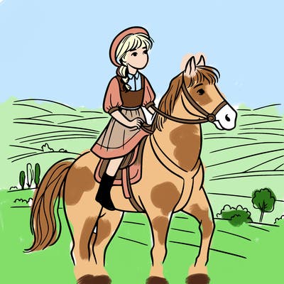 girl riding a horse