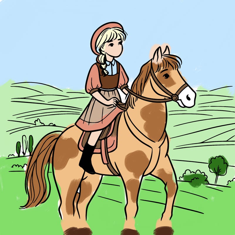 girl riding a horse