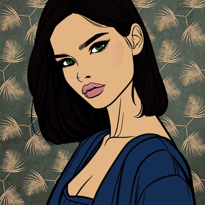 fashion model female one realistic posing