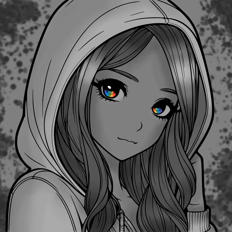 realistic adult girl with hoodie on