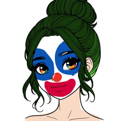 realistic pretty girl with hair in bun