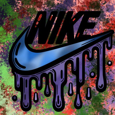 dripping nike logo
