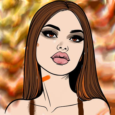 realistic woman with full lips