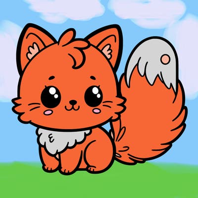 cat with fluffy tail