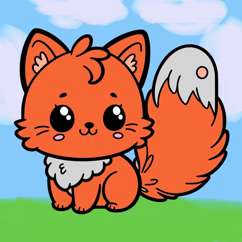 cat with fluffy tail