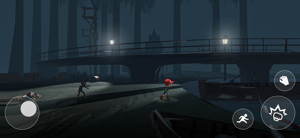The Escape Story -Survival RPG - A young boy running away from zombies in a dark and creepy outdoor environment