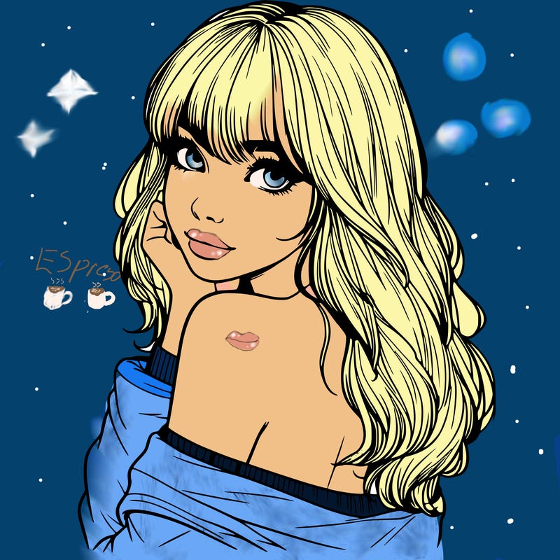 realistic girl with bangs looking over her shoulder