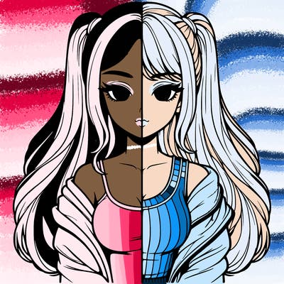 realistic girl split