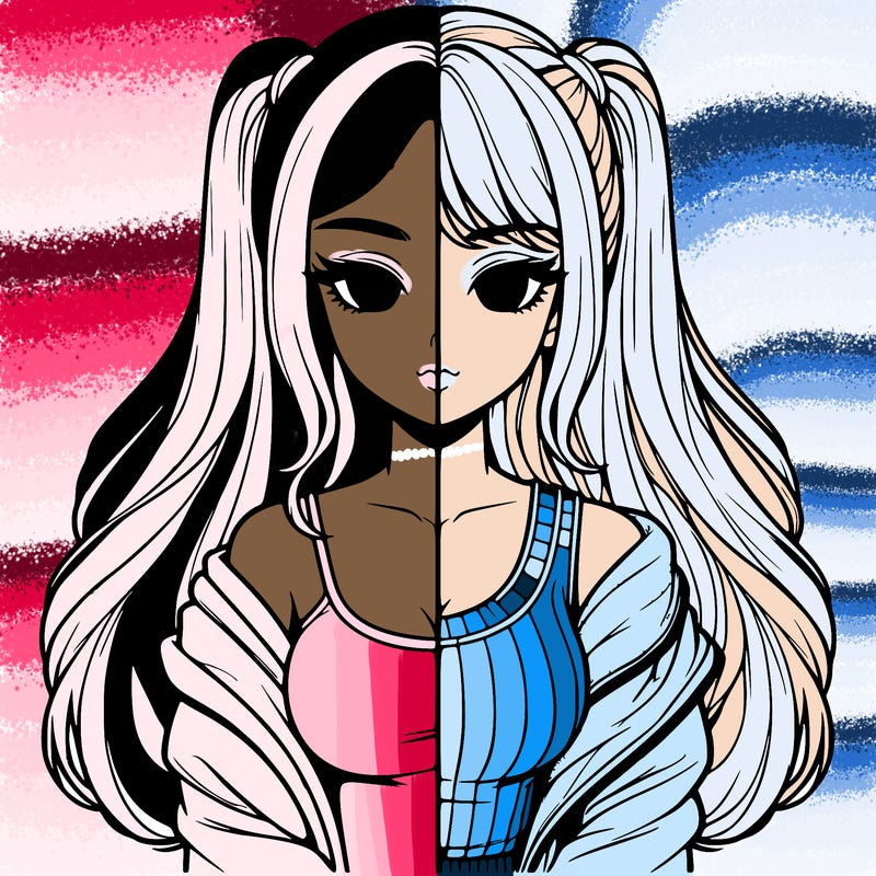 realistic girl split