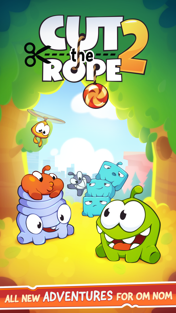Om Nom y los personajes Nommies de Cut the Rope 2
