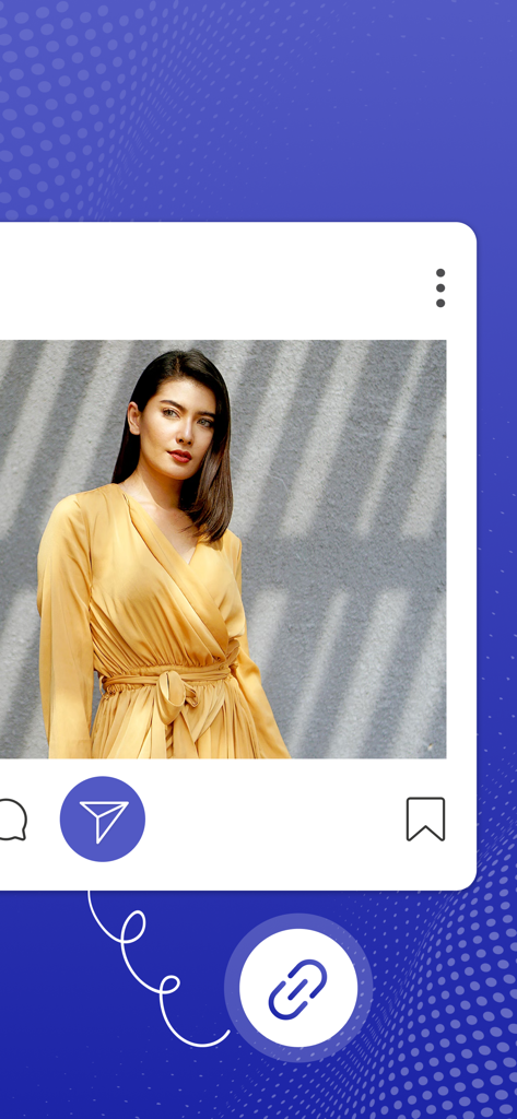 Video Downloader - HD - A social media post mockup demonstrating how to copy a video link for downloading.
