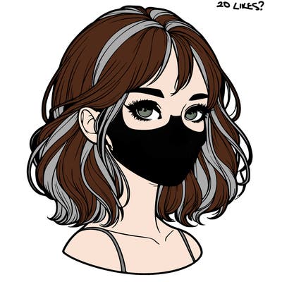 realistic girl with skull