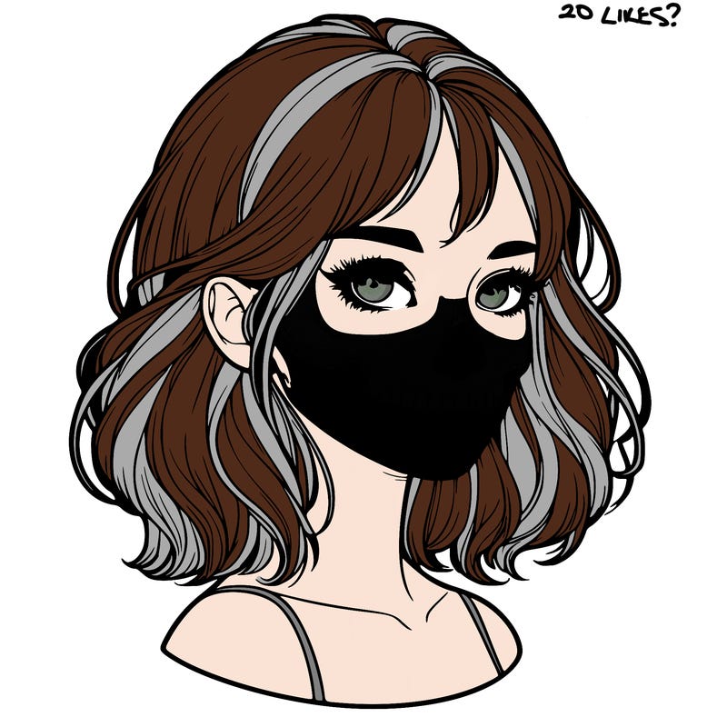 realistic girl with skull