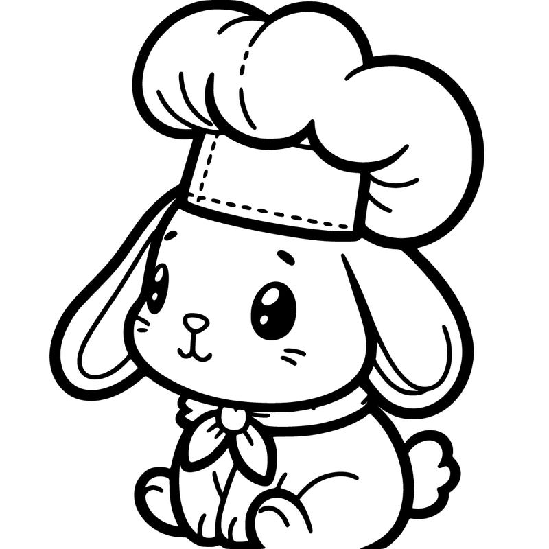rabbit with a chef hat