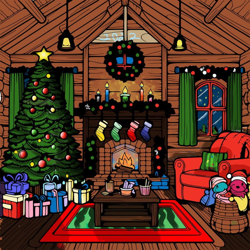 christmas house interior