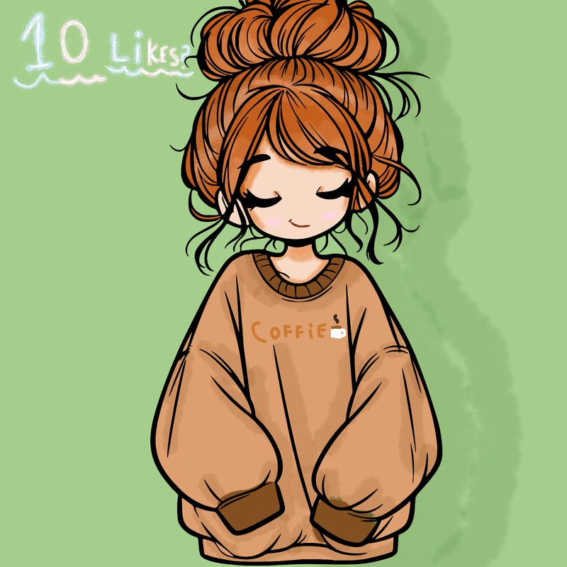 girl with baggy sweatshirt and messy bun