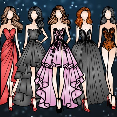 fashion models dresses
