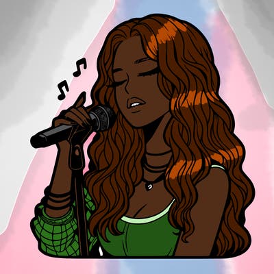 realistic female singer
