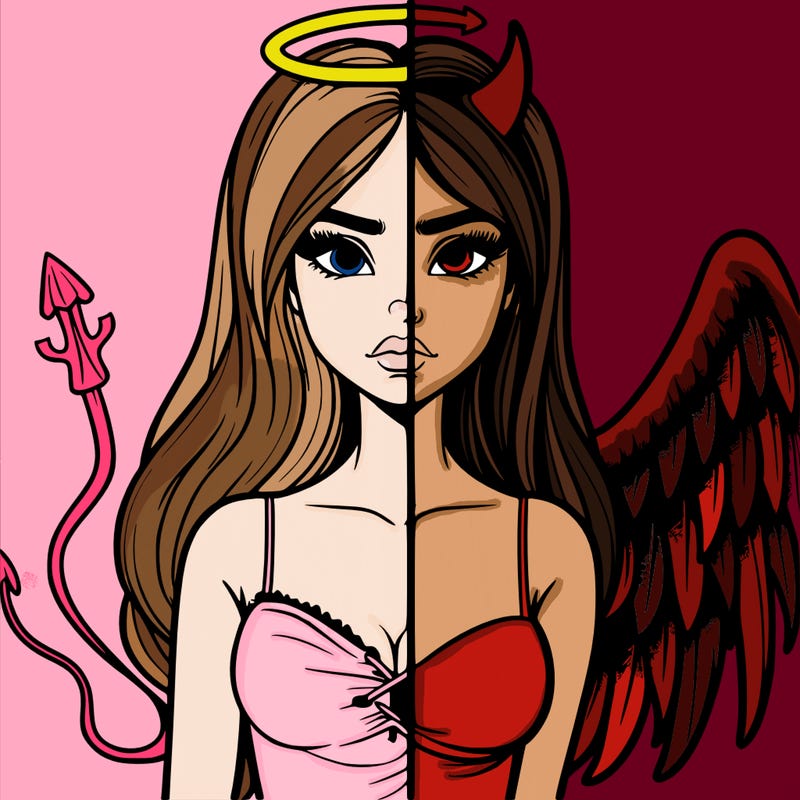 devil vs angel realistic girl