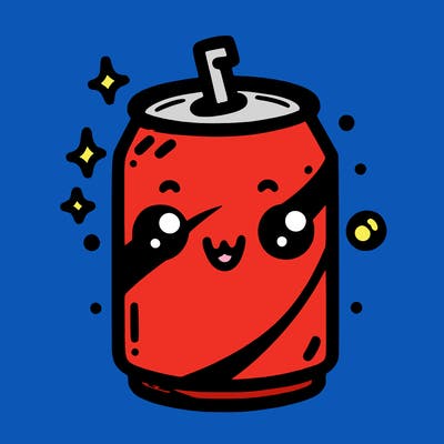 soda with a face