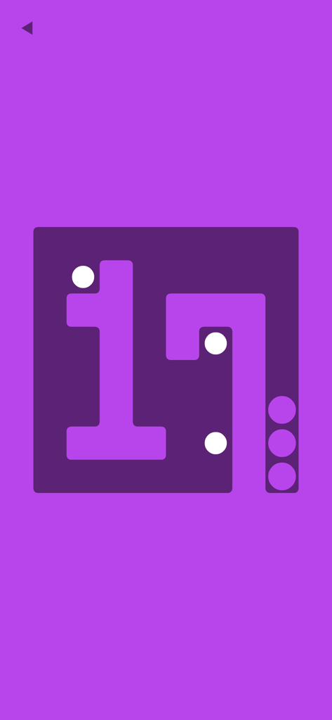 purple (game) - Gameplay screenshot of level 17 in the minimalist puzzle game purple by Bart Bonte