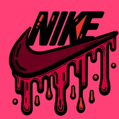 dripping nike logo