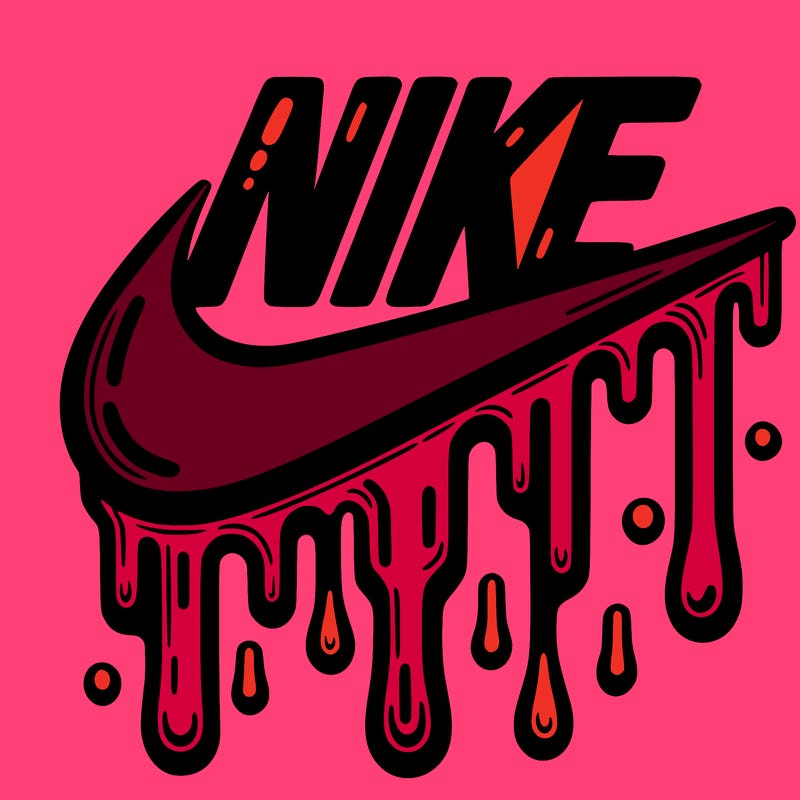 dripping nike logo
