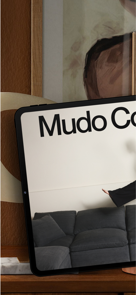 Mudo - Mudo Concept Shopping App-Oberfläche auf einem Tablet-Bildschirm.