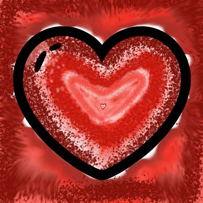 a blank heart