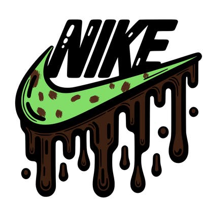 dripping nike logo