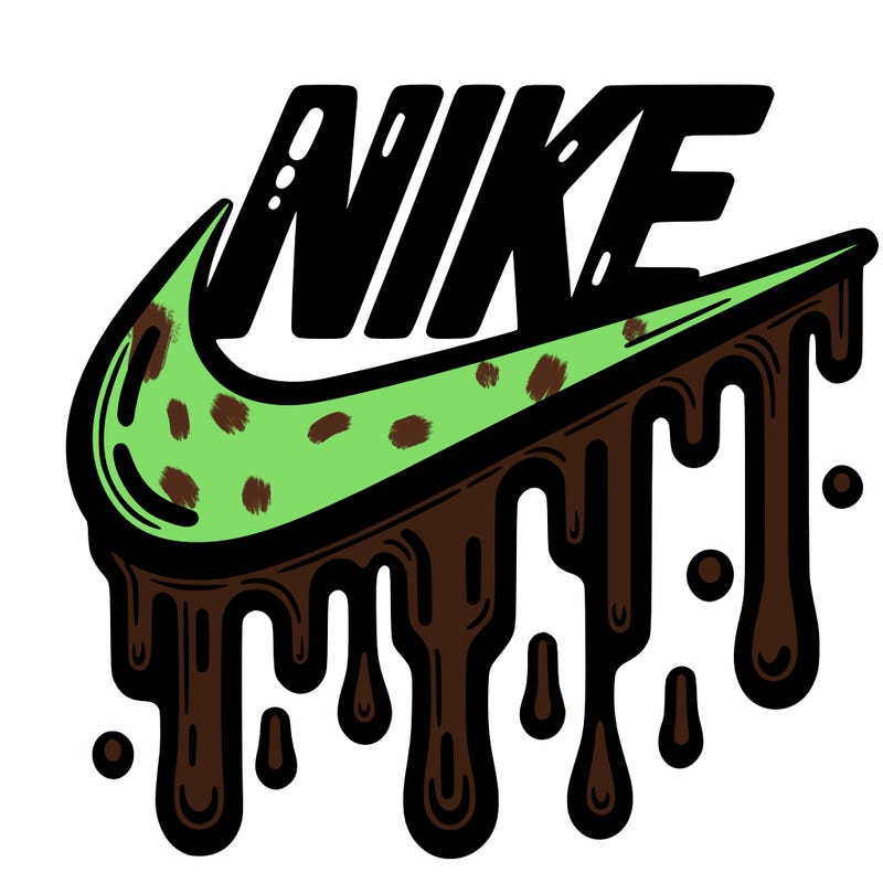 dripping nike logo
