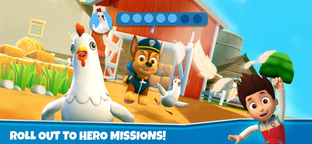 PAW Patrol Rescue World - Chase, o filhote policial, e Ryder em uma missão de herói na fazenda
