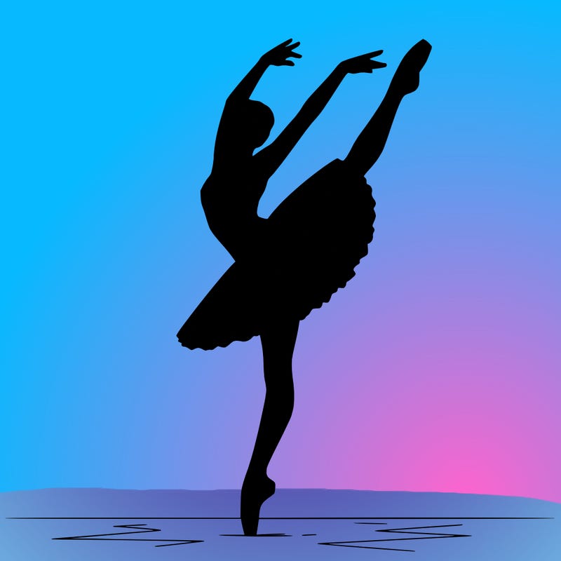 a ballerina in motion.