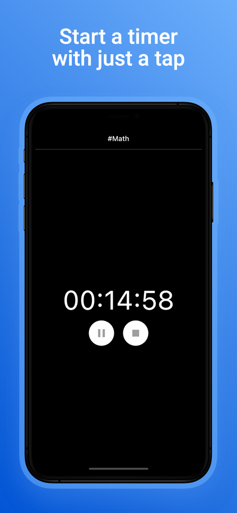 Focusi: Study Timer - Focusi app interface on a smartphone showing a countdown timer for a math study session