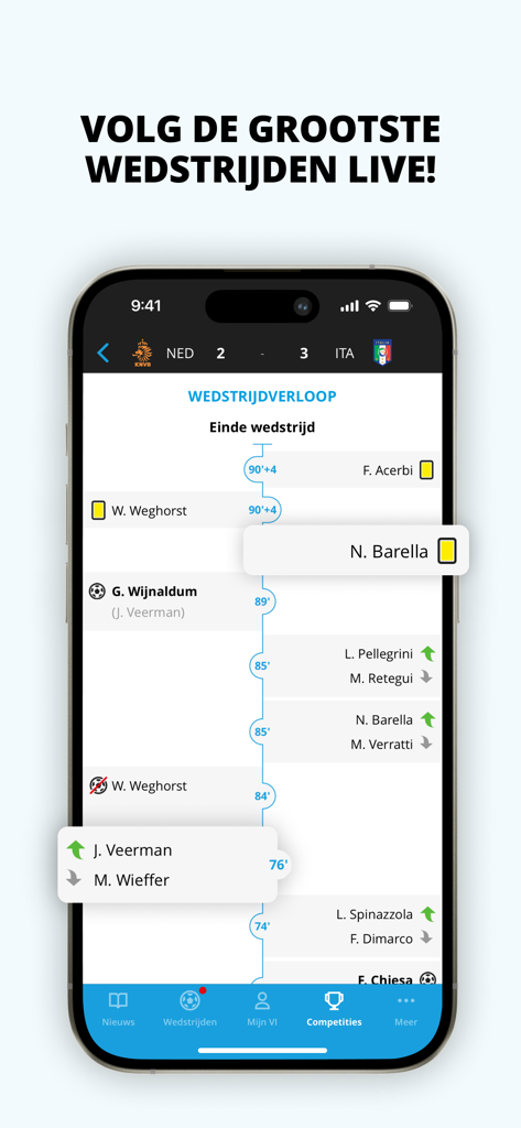 VI | Voetbal International - Live football match timeline and scores on the Voetbal International app