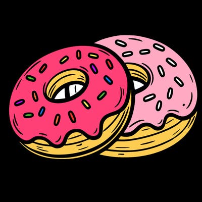 a piece of food doughnuts