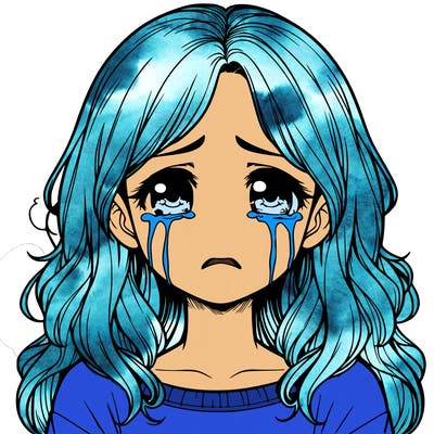 crying realistic girl