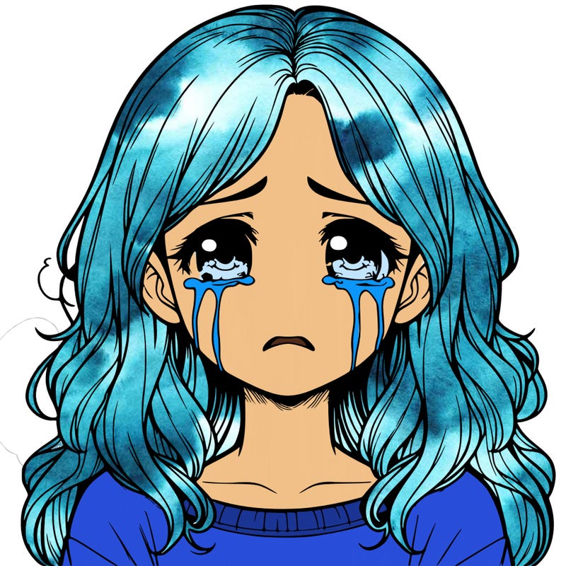 crying realistic girl