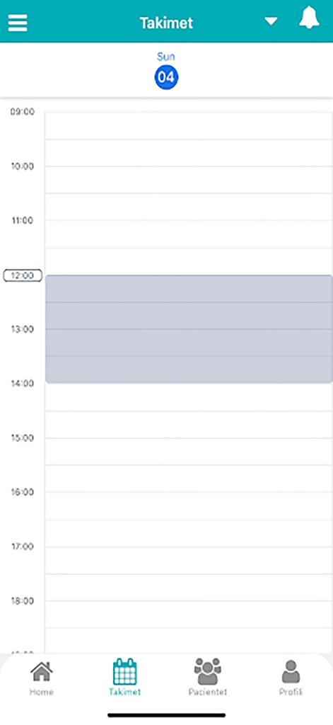 DentalSoft - Daily appointment schedule interface for dental clinic management
