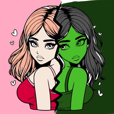 realistic girl split